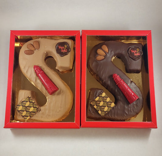 Sinterklaas marsepein chocoladeletter groot