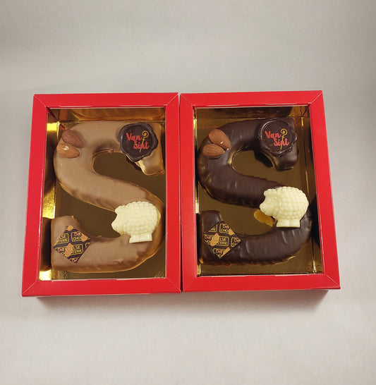 Sinterklaas marsepein chocoladeletter klein
